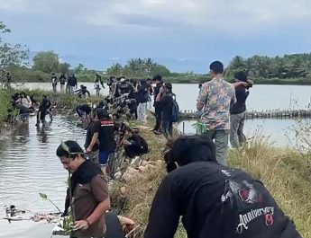 Rayakan 1 Dekade, KMFT Unsulbar Tanam Mangrove Cegah Abrasi di Ba’batoa
