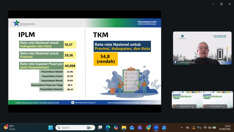Perpusnas Bekali 1000 Mahasiswa KKN Tematik Literasi Gelombang 2, Unsulbar Turut Serta