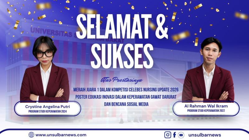 SMART Hydrogel Antarkan Mahasiswa Keperawatan Unsulbar Raih Juara 1 Celebes Nursing Update 2026