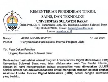 Dari 5 Divisi, 24 Proposal Unsulbar Dinyatakan Lulus Seleksi Internal LIDM