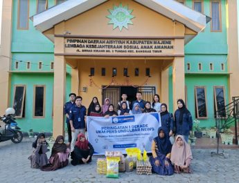 Rayakan Satu Dekade, UKM Unsulbar News Gelar Bakti Sosial di Panti Asuhan