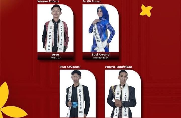 4 Mahasiswa Unsulbar Torehkan Prestasi di Ajang Putera Puteri Sulbar 2026